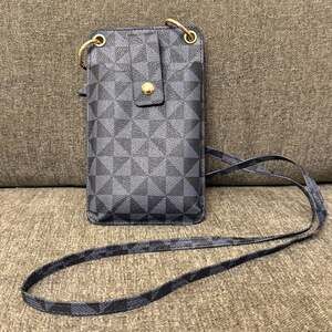 Poppy Poppy Faux Leather Crossbody Phone Holder bag with zipper pocket NEW